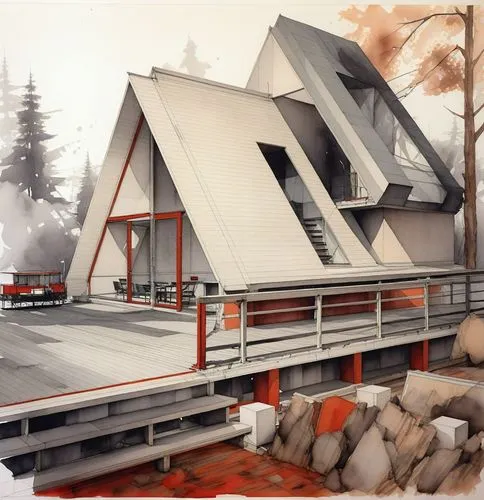 CASA DE CAMPO CAMPESTRE,prefab,prefabricated,prefabricated buildings,renderings,marbletown,fragmental