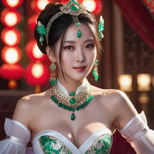 
1 chica, solo, público, (trajes chinos: 1.21), cameltoe, (traje de época blanco: 1.1), la cinta cubre , parte superior del cuerpo, (milf: 1.2), ultra realista 8k cg,esmeralda para la cabeza,adorno pa