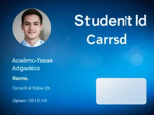 Please upload a photo of your student ID card to prove your student status. The uploaded content must include:
Full Name Organization Name Current Academic Year,an id card for a student who is also we