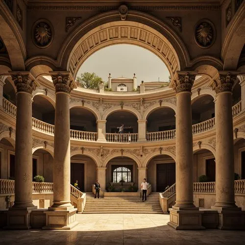 Amphitheater Eclecticism Style Building Design Ideas