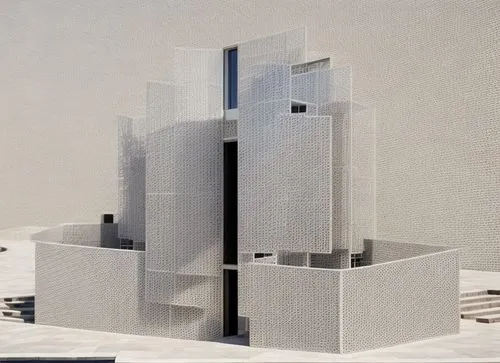 perforated facade panels,elbphilharmonie,brutalist architecture,model house,scale model,archidaily,high-rise building,cubic house,kirrarchitecture,cube stilt houses,multi-storey,3d rendering,residenti