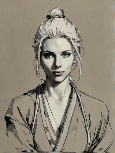 geisha,kimono,japanese art,mukimono,lotus art drawing,geisha girl,portrait of a girl,japanese woman,girl drawing,girl portrait,shakuhachi,young woman,woman portrait,jiaozi,portrait of a woman,artist p