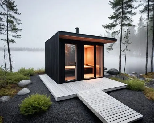 SMALL modern wood Finnish sauna with small dressing room.,inverted cottage,small cabin,cubic house,wooden sauna,floating huts,summer cottage,3d rendering,sketchup,prefab,cabins,summer house,render,cab