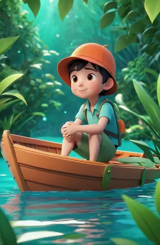 lilo,raft,agnes,emara,arrietty,pescador,dora,cute cartoon character,boatman,little boat,version john the fisherman,aaaa,tumblehome,paper boat,castaway,ponyo,explorer,paddler,tadashi,vietnam