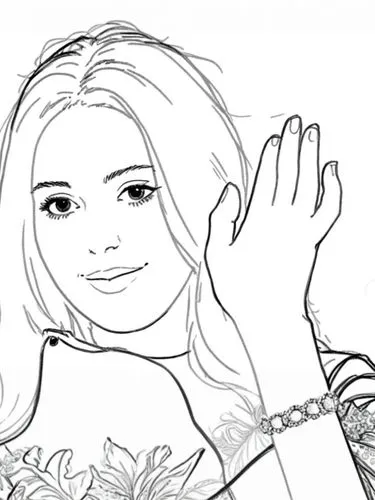 A fashion show,an outline of a woman's face with her hands up to her face,coloring page,coloring pages kids,coloring pages,uncolored,line art,angel line art,coloring picture,traced,vectoring,line draw