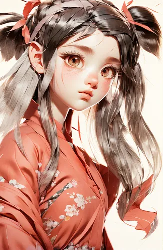 geisha girl,hanbok,geisha,oriental girl,mukimono,kitsune,oriental princess,wuchang,oriental,peach blossom,plum blossoms,mulan,chinese art,kimono,plum blossom,spring festival,hong,sakura blossom,goki,h
