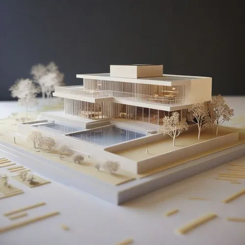 a model of a building made of wood on a table,lasdun,model house,unbuilt,moneo,arkitekter,chipperfield,seidler,archidaily,maquettes,mipim,maquette,associati,3d rendering,tschumi,architectes,school des