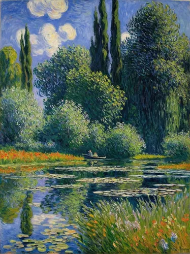 Write a story about love in Dayville.,claude monet,braque du bourbonnais,source de la sorgue,river landscape,lapereau,la violetta,giverny,lavendar,landscape,braque francais,post impressionist,l'isle-s