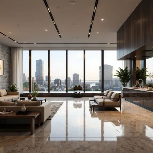 Penthouse Classicism Style Building Design Ideas