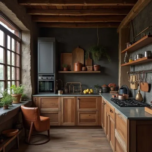  interior design,an open kitchen with wooden cabinets and shelves,kitchen interior,kitchen,tile kitchen,vintage kitchen,the kitchen,kitchen design,Photography,Documentary Photography,Documentary Photo