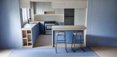 two chairs in a blue and beige kitchen,prodromal,fromental,parmalat,domicile,pommels,primatial
