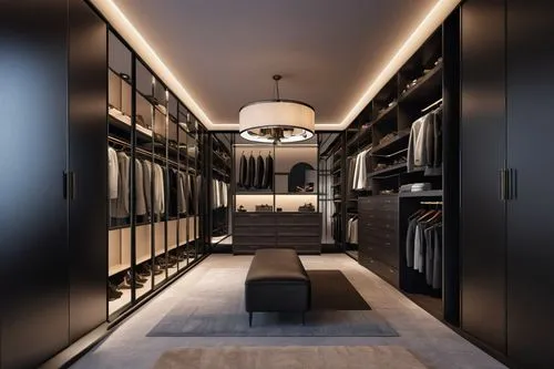 BLACK THEME, BLACK  luxurious INTERIOR , 32K ULTRA REALISTIC,walk-in closet,dark cabinetry,dark cabinets,under-cabinet lighting,cabinetry,hallway space,cabinets,pantry,modern kitchen interior,kitchen 