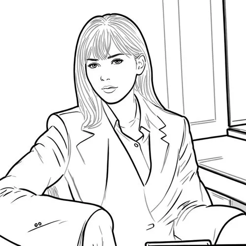 office line art,businesswoman,mono-line line art,storyboard,takiko,lineart,inking,rotoscoped,coloring page,storyboarded,animatic,business woman,storyboarding,mono line art,sakiko,uncolored,intoning,co