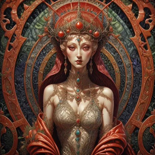 Ernst Fuchs style  vampire lady  , medium shot very detailed,niobe,amidala,priestess,dakini,persephone,estess,amano,titania,beltane,priestesses,the enchantress,matriarch,lilith,drishti,velika,melusine