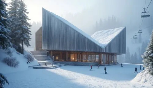 Ski Center Experimental Architecture Design Ideas