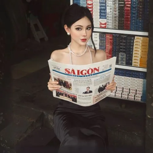 the woman is sitting down reading a paper,newsstands,saloma,newsstand,inquirer,revlon,magazine,magazine - publication,magazine cover,newsmagazine,magalona,magazines,salonga,shibahara,nylon,newsweeklie