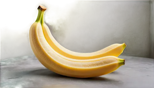 Peeled banana, yellow skin, creamy white flesh, gentle curve, natural light, soft focus, shallow depth of field, warm color tone, still life, close-up shot, 1/2 composition, realistic texture, detaile