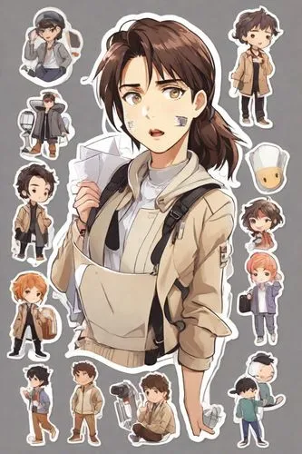 the animated avatar of a woman posing for a po,stickers,clipart sticker,standees,hanji,winona,sticker,Digital Art,Sticker