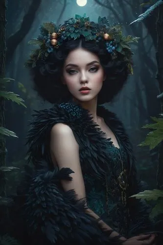 "moonlight" millions of black adorable susuwataris with small eyes, huge eyes, Insanely Detailed and Intricate, realistic fluffy and furry, cute but adorbs, mysterious… by eve ventrue, Tom bagshaw, al