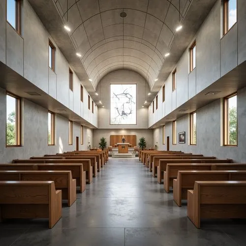 Streamline Moderne Style Church Interior Design Ideas