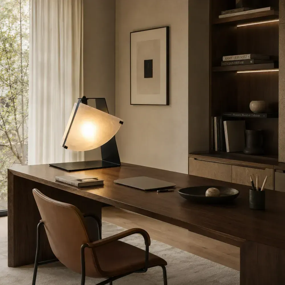 Arvona Alabaster Table Lamp
