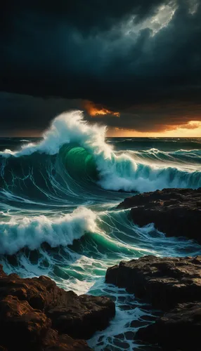 a wave is breaking over rocks and water,ocean waves,seascape,stormy sea,sea storm,seascapes,tidal wave,crashing waves,rogue wave,ocean background,emerald sea,southern ocean,japanese waves,sea landscap