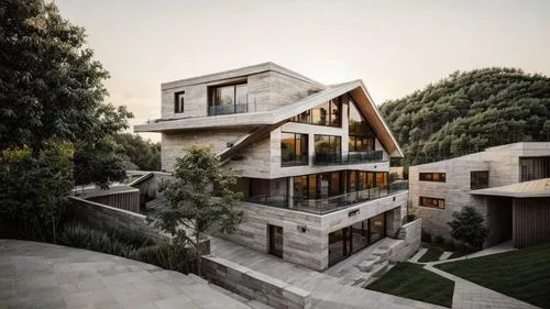 architecture by alena aenami, very modern house, abstract =,modern house,modern architecture,dunes house,cubic house,cube house,luxury home,timber house,jewelry（architecture）,beautiful home,house shap