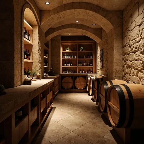 Transitional Style Wine Cellar Interior Design Ideas