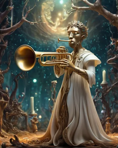 In a dystopian future, a trumpet pitcher holds the key to freedom.,trumpet player,trumpet climber,trumpet,trumpet gold,trumpet of jericho,gold trumpet,trumpeter,trumpet-trumpet,violinist violinist of 