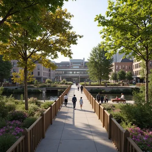 Neoclassicism Style Pedestrian Bridge Architecture Design Ideas