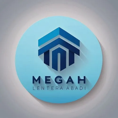 A sleek and modern logo of a consulting and contractor company, PT Megah Lentera Abadi. The design features a stylized 'M' and 'A' inter
twined, symbolizing the integration of the two words 'Megah' an