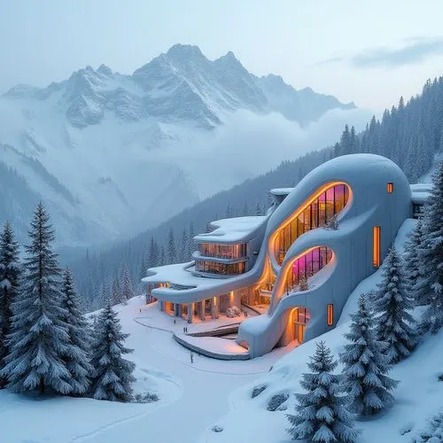 Ski Center Experimental Architecture Design Ideas