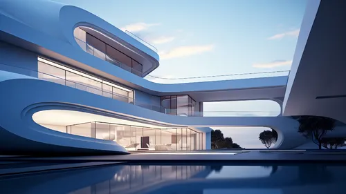 futuristic architecture,modern architecture,futuristic art museum,modern house,dunes house,architecture,3d rendering,cubic house,arhitecture,futuristic landscape,jewelry（architecture）,luxury property,