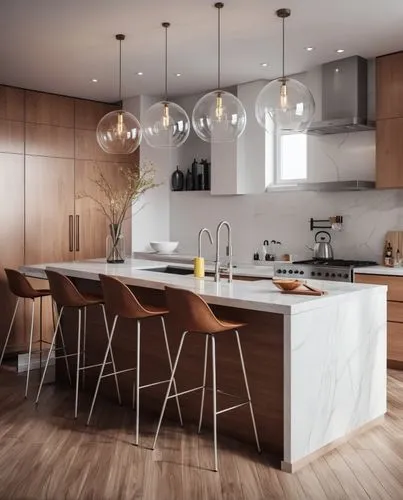 Interior design, Kitchen,a room with chairs, counter and a bar,modern kitchen interior,modern kitchen,kitchen design,modern minimalist kitchen,kitchen interior,scavolini,Photography,General,Realistic