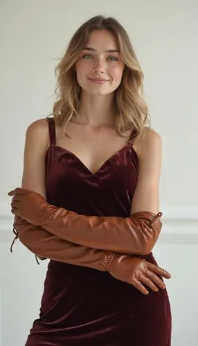 An amateur video captured by the owner of a local glove shop, shared as a frame on Instagram Stories to promote the shop’s latest line of extra-long leather gloves. The setting is a simple, white stud