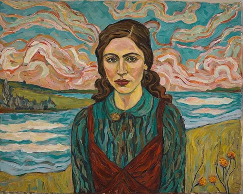 Write a heartwarming story about Kayla overcoming adversity and finding love.,girl on the river,woman with ice-cream,the magdalene,mona lisa,portrait of a woman,woman holding pie,vincent van gough,gir