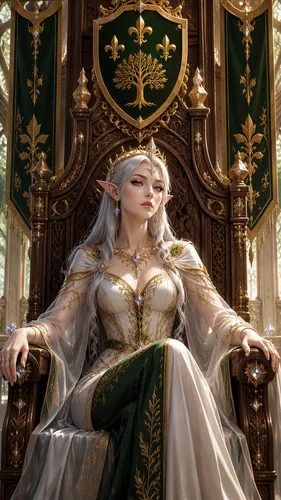 Anime Style:

Elfina is a celestial elf of sublime beauty, hailing from an ancient lineage. She is in her thirties and stands 1.68 meters tall. Her skin has an immaculate glow, her cheekbones are high