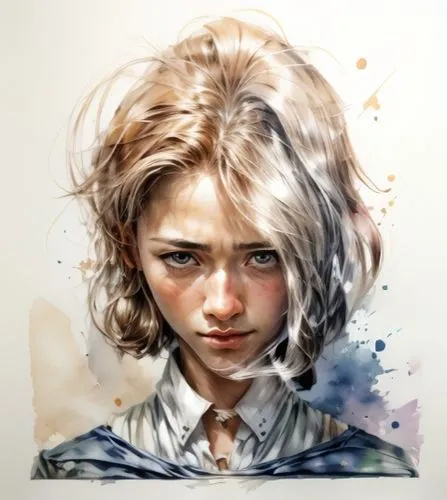 Girl,girl portrait,amano,portrait of a girl,mystical portrait of a girl,girl drawing,child portrait,young girl,artist color,illustrator,shirakami-sanchi,artist portrait,digital painting,watercolor,wor