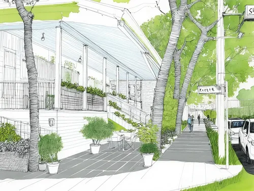 this drawing is of an outside of the restaurant and its surroundings are green,sun salutation,yoga day,yogic,yoga mat,yoga mats,half lotus tree pose
