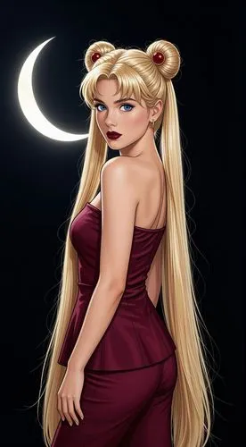 transform female to look more appealing, she is a 19 years old woman.

Transform the image into a high quality 8K  Ghibli illustration.   bright blue eyes and dark red lipstick. Ensure the characters 
