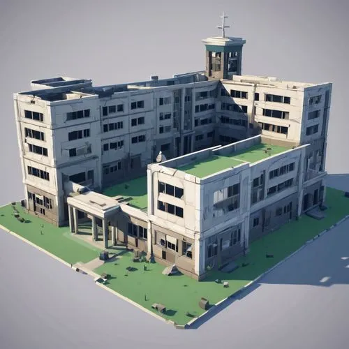 Low Poly,3d rendering,sketchup,school design,university hospital,3d model,industrial building,3d rendered,dorms,medical center,biotechnology research institute,dormitories,dormitory,voxels,sanatorium,
