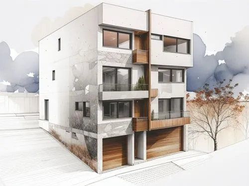 isométrico ,house drawing,cubic house,cantilevers,core renovation,wooden facade,multistory,apartment building,facade insulation,habitat 67,prefabrication,cantilevered,architect plan,maisonettes,redeve