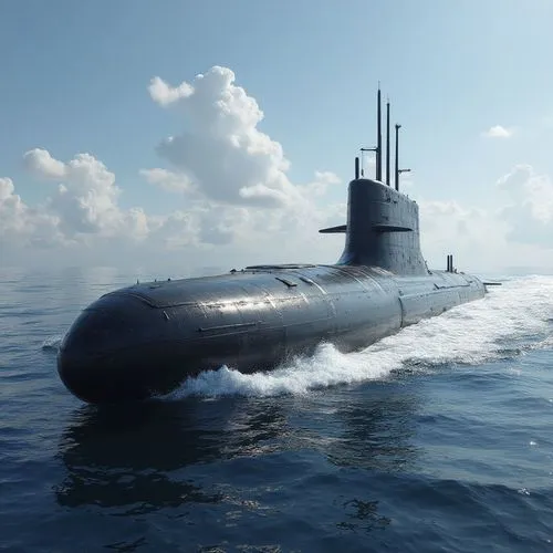 largest submarine and detailed perfect,submarine on ocean with blue sky in background,submariners,antisubmarine,submarines,electric boat,submersible,type 220 a,type 220s,type 219,us navy,naval,super t