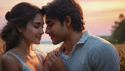 two young people cuddling together with each other,romantic scene,romantic look,beautiful couple,love couple,loving couple sunrise,video film