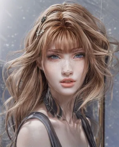 realdoll,world digital painting,girl portrait,ice princess,female doll,fantasy portrait,the snow queen,digital painting,artist doll,doll's facial features,romantic portrait,portrait background,fashion