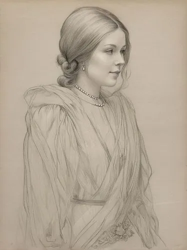 State portrait of Princess Olga of Russia.,tymoshenko,edmonia,timoshenko,leia,female portrait,netrebko,ethel barrymore - female,vintage drawing,silverpoint,portrait of a girl,swedish artist carl larss