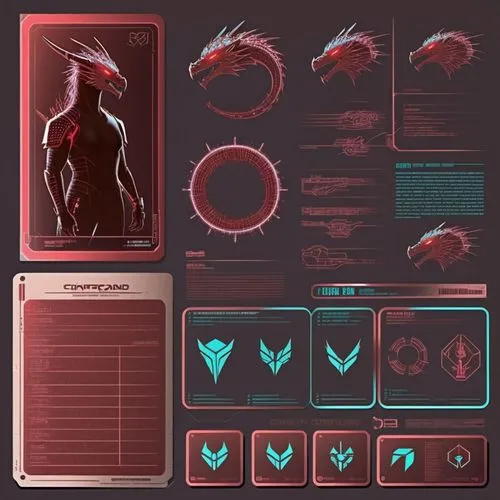 Cyberpunk 2077 themed dragon contact image. Icon. Vector. Simplistic. Minimalist. Attractive. Red scheme, no color but reds. Contact calling card. Contact calling image. Simple lines. small lines. Dys