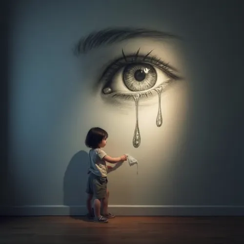 baby's tears,wall of tears,tear of a soul,crying heart,see no evil,tear,eye,angel's tears,eye examination,eye scan,the eyes of god,tearful,dream art,emotive,tear away,ophthalmology,gazer,sight,regard,