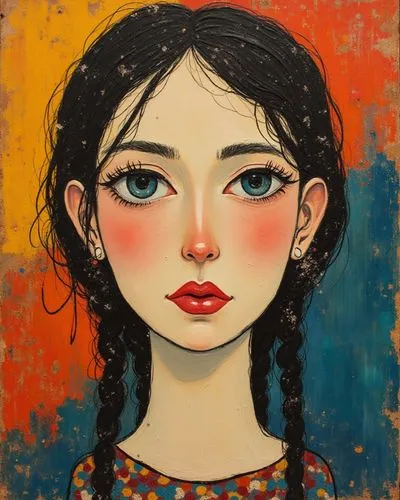 открытка поздравление с днем рождения маме,a painting of a  with ids,portrait of a girl,girl portrait,oriental girl,young woman,young girl,mystical portrait of a girl,painter doll,woman face,geisha gi
