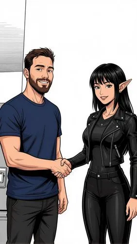 Adds the man: a beautiful 27-year-old Asian elf of Chinese descent. She has bangs and a sweet face. Her pointed ears are attractively pierced. Athletic and in great shape, she has a look that is both